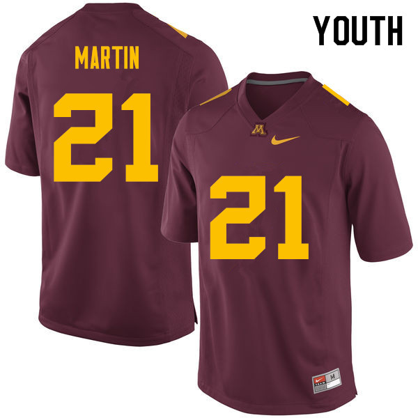 Youth #21 Kamal Martin Minnesota Golden Gophers College Football Jerseys Sale-Maroon